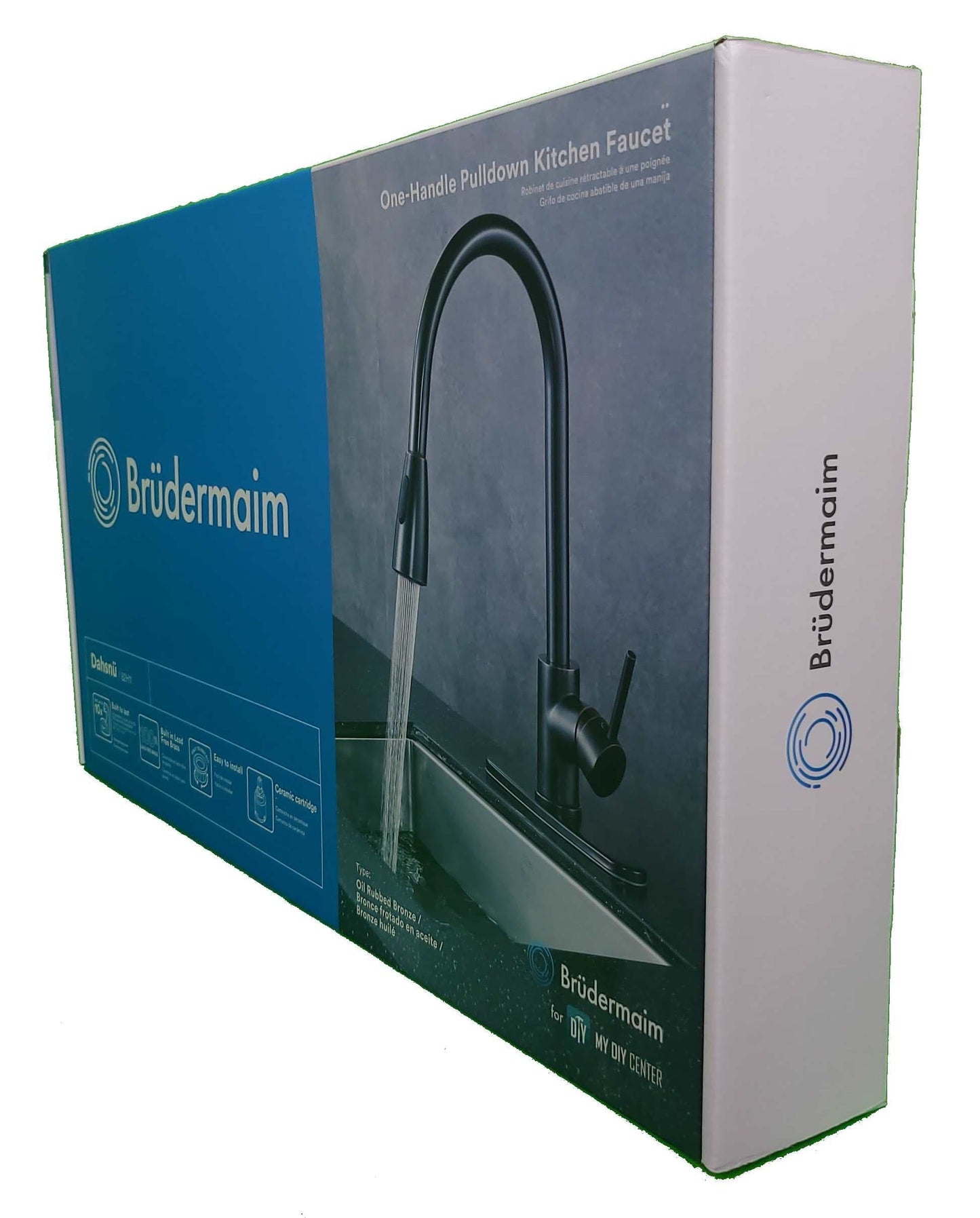 Pulldown Kitchen Faucet - BRÜDERMAIM Dahsnü - Black ORB - Lead Free Brass - cUPC Certified - Ceramic Cartridge.