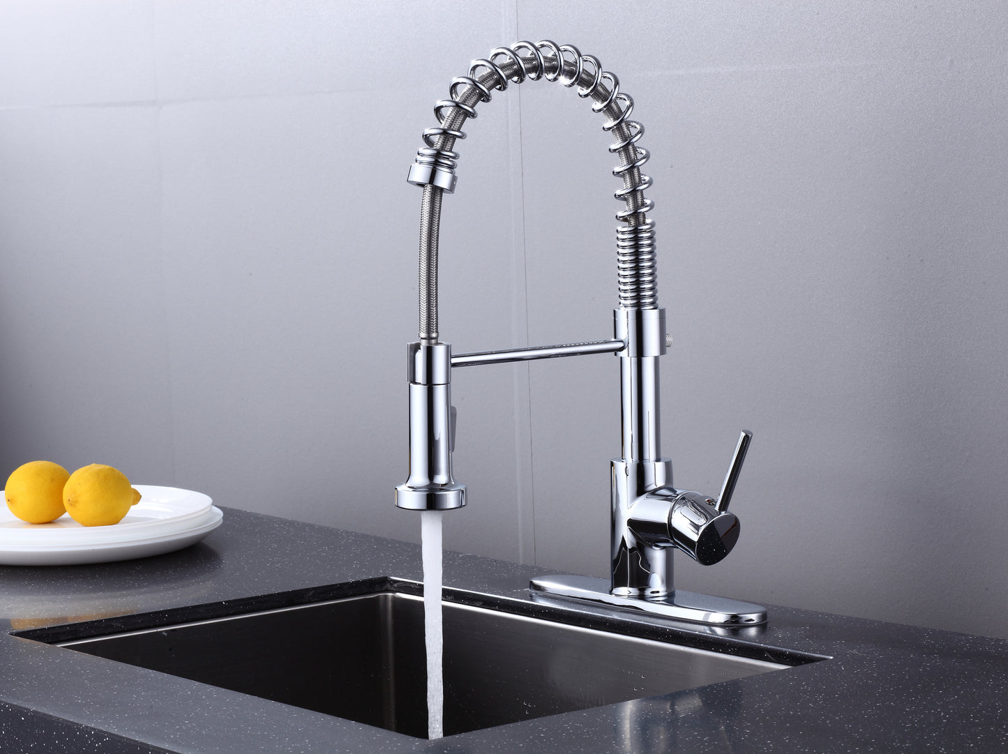 Pulldown Kitchen Faucet - BRÜDERMAIM Döretz - Chrome - Lead Free Brass - cUPC Certified - Ceramic Cartridge.