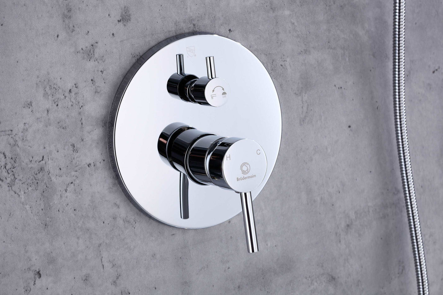 Single Handle Pressure Balance Shower System - BRÜDERMAIM Spülung- Chrome - Lead Free Brass - cUPC Certified - Ceramic Cartridge.