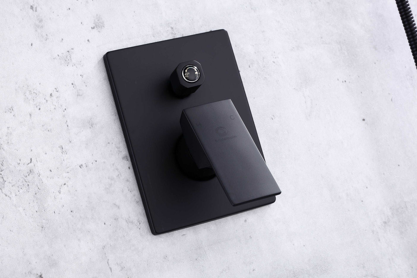 Single Handle Pressure Balance Shower System - BRÜDERMAIM Rëgen- Matte Black - Lead Free Brass - cUPC Certified - Ceramic Cartridge.