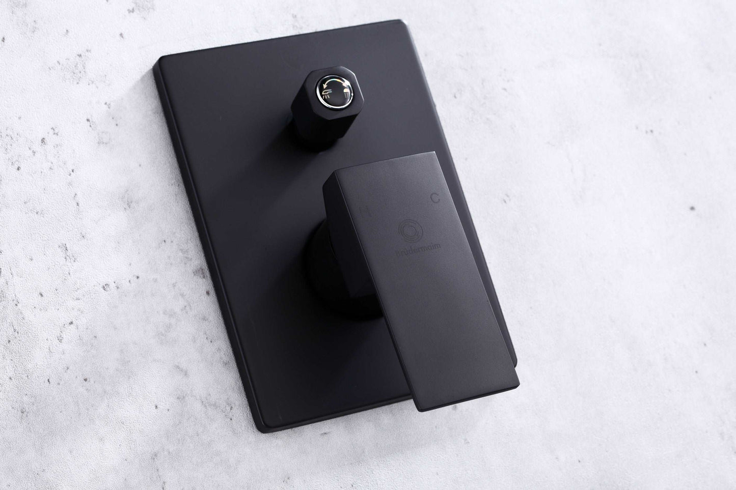 Single Handle Pressure Balance Shower System - BRÜDERMAIM Rëgen- Matte Black - Lead Free Brass - cUPC Certified - Ceramic Cartridge.