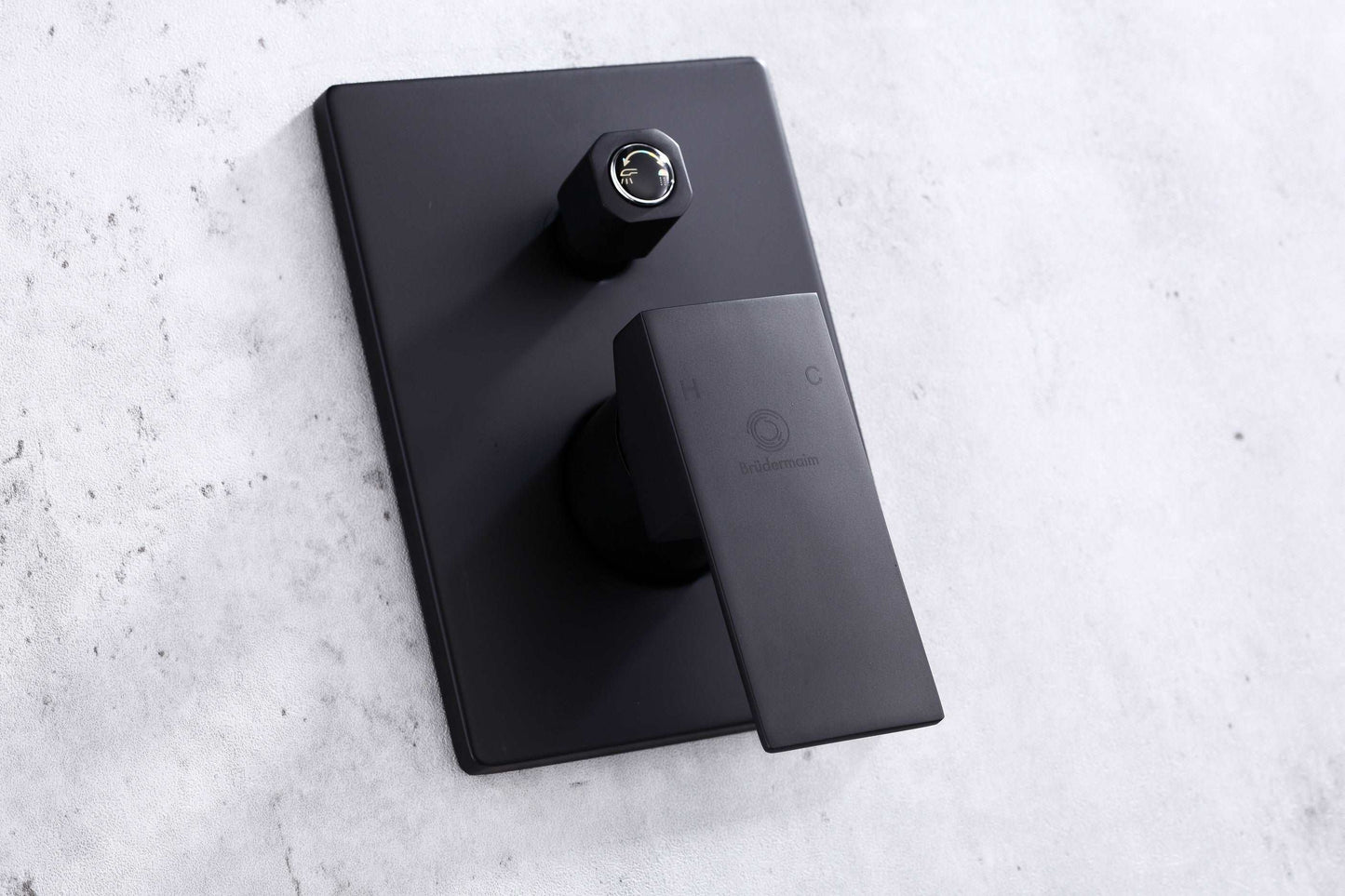 Single Handle Pressure Balance Shower System - BRÜDERMAIM Rëgen- Matte Black - Lead Free Brass - cUPC Certified - Ceramic Cartridge.