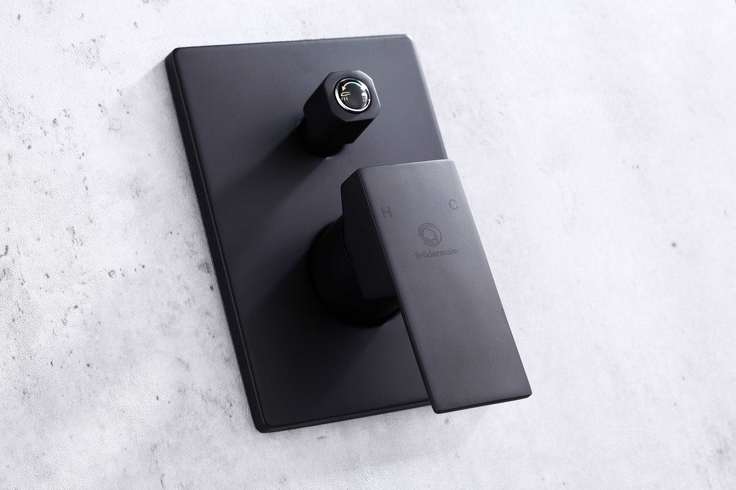 Single Handle Pressure Balance Shower System - BRÜDERMAIM Rëgen- Matte Black - Lead Free Brass - cUPC Certified - Ceramic Cartridge.