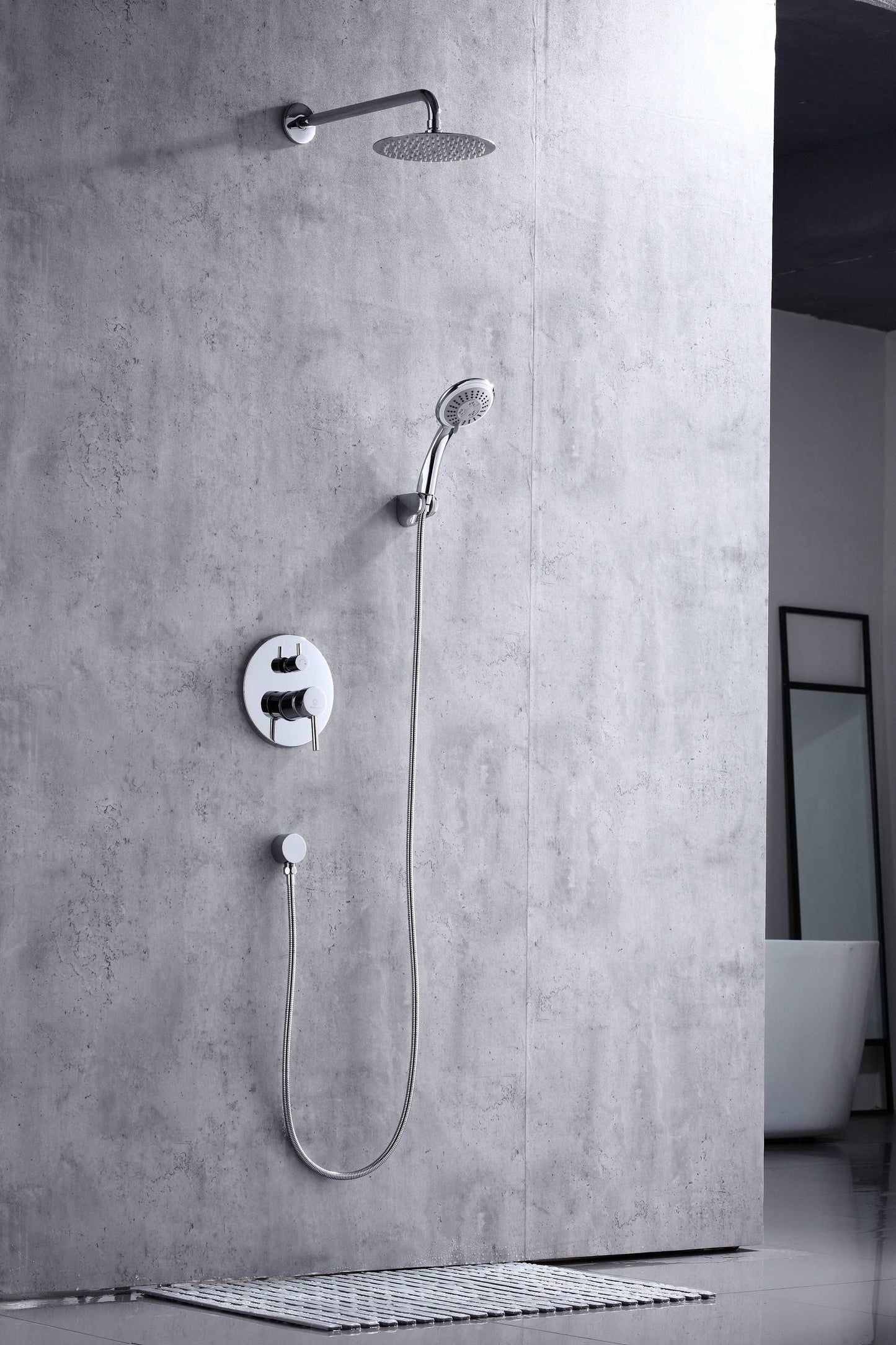 Single Handle Pressure Balance Shower System - BRÜDERMAIM Spülung- Chrome - Lead Free Brass - cUPC Certified - Ceramic Cartridge.