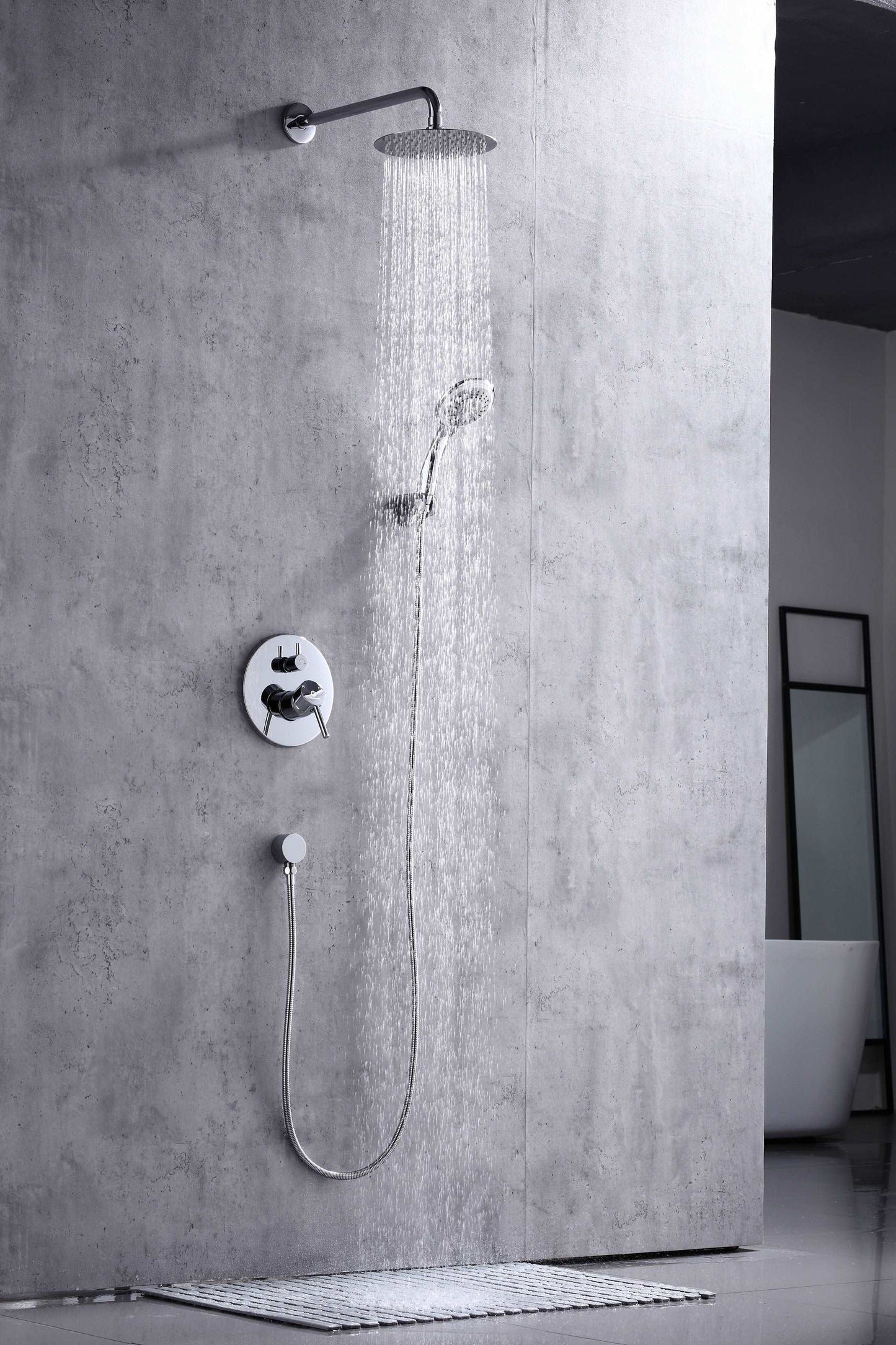 Single Handle Pressure Balance Shower System - BRÜDERMAIM Spülung- Chrome - Lead Free Brass - cUPC Certified - Ceramic Cartridge.