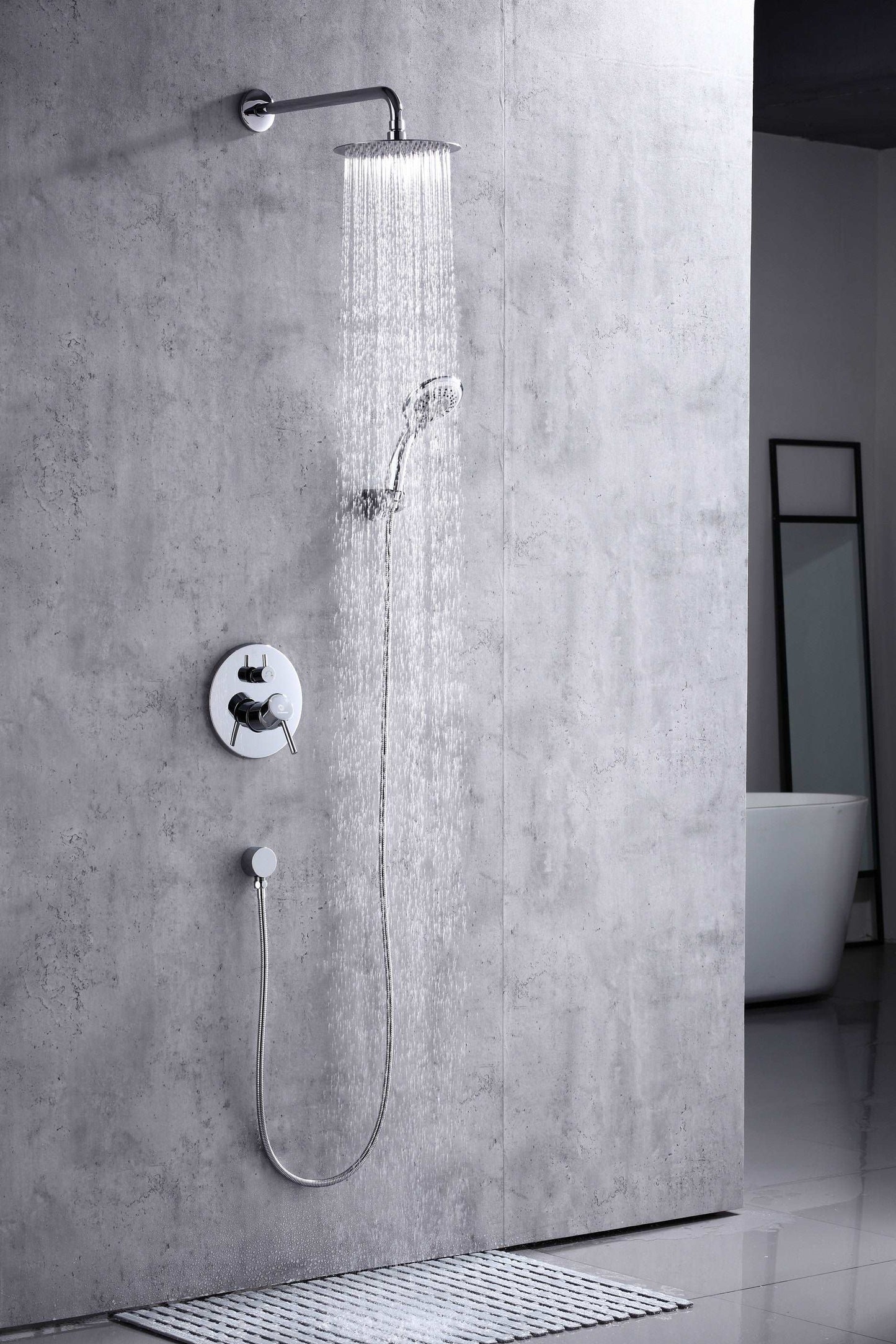 Single Handle Pressure Balance Shower System - BRÜDERMAIM Spülung- Chrome - Lead Free Brass - cUPC Certified - Ceramic Cartridge.