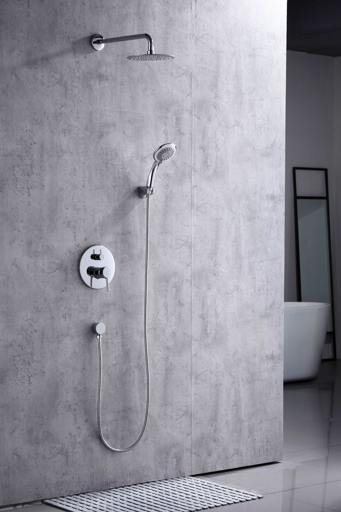Single Handle Pressure Balance Shower System - BRÜDERMAIM Spülung- Chrome - Lead Free Brass - cUPC Certified - Ceramic Cartridge.