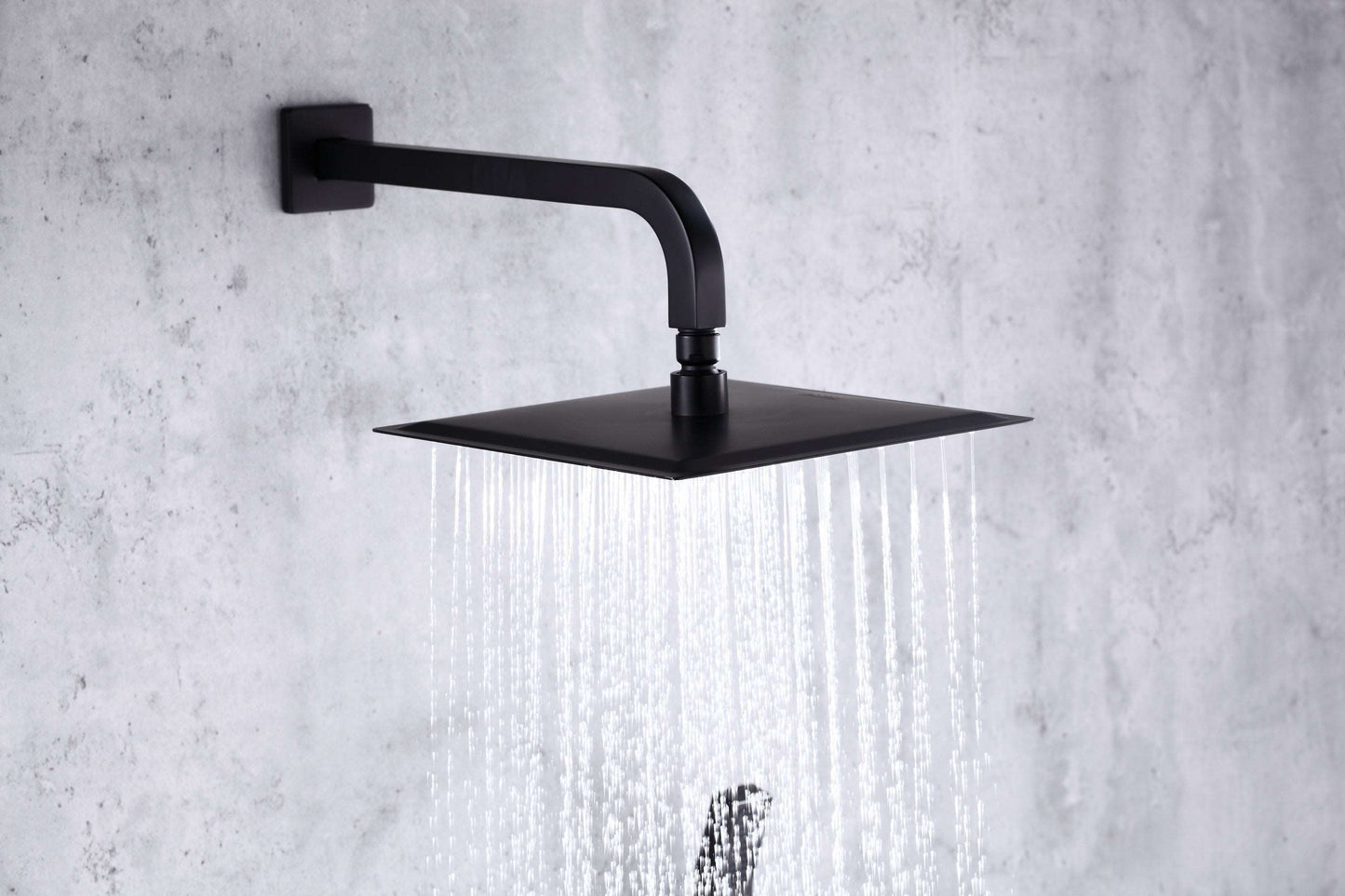 Single Handle Pressure Balance Shower System - BRÜDERMAIM Rëgen- Matte Black - Lead Free Brass - cUPC Certified - Ceramic Cartridge.