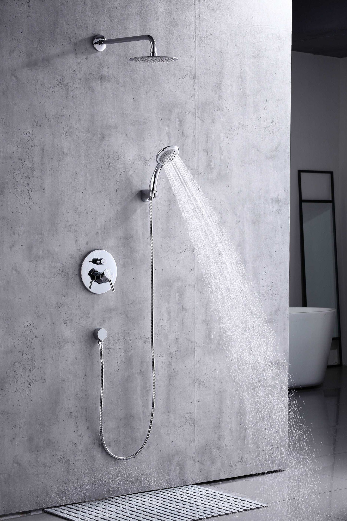 Single Handle Pressure Balance Shower System - BRÜDERMAIM Spülung- Chrome - Lead Free Brass - cUPC Certified - Ceramic Cartridge.