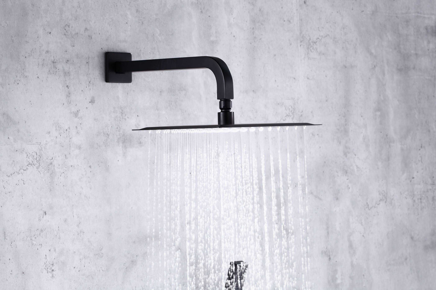 Single Handle Pressure Balance Shower System - BRÜDERMAIM Rëgen- Matte Black - Lead Free Brass - cUPC Certified - Ceramic Cartridge.