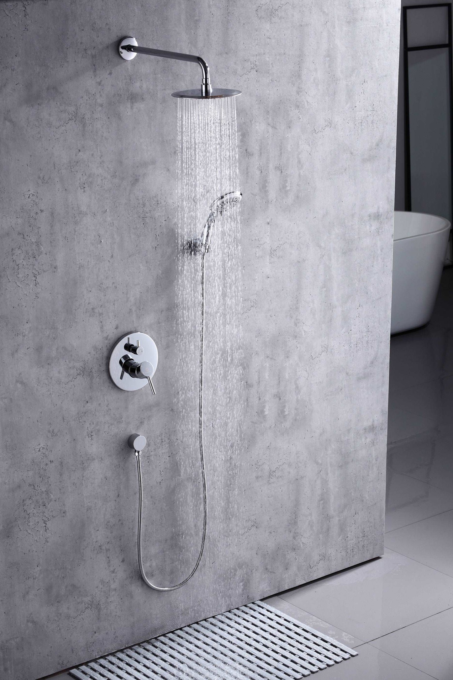 Single Handle Pressure Balance Shower System - BRÜDERMAIM Spülung- Chrome - Lead Free Brass - cUPC Certified - Ceramic Cartridge.