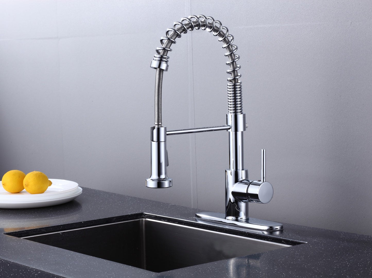 Pulldown Kitchen Faucet - BRÜDERMAIM Döretz - Chrome - Lead Free Brass - cUPC Certified - Ceramic Cartridge.