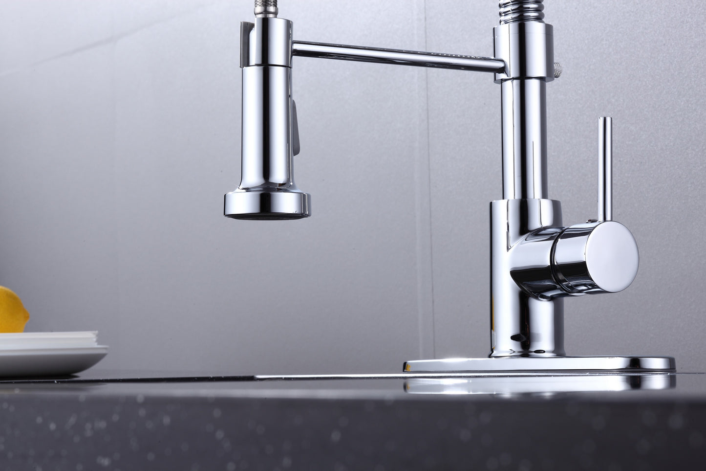 Pulldown Kitchen Faucet - BRÜDERMAIM Döretz - Chrome - Lead Free Brass - cUPC Certified - Ceramic Cartridge.
