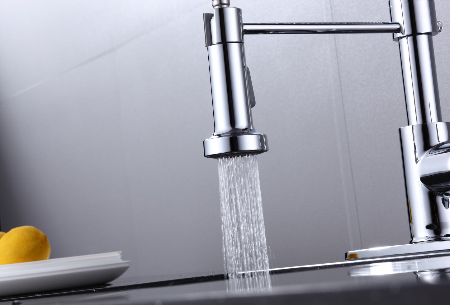 Pulldown Kitchen Faucet - BRÜDERMAIM Döretz - Chrome - Lead Free Brass - cUPC Certified - Ceramic Cartridge.
