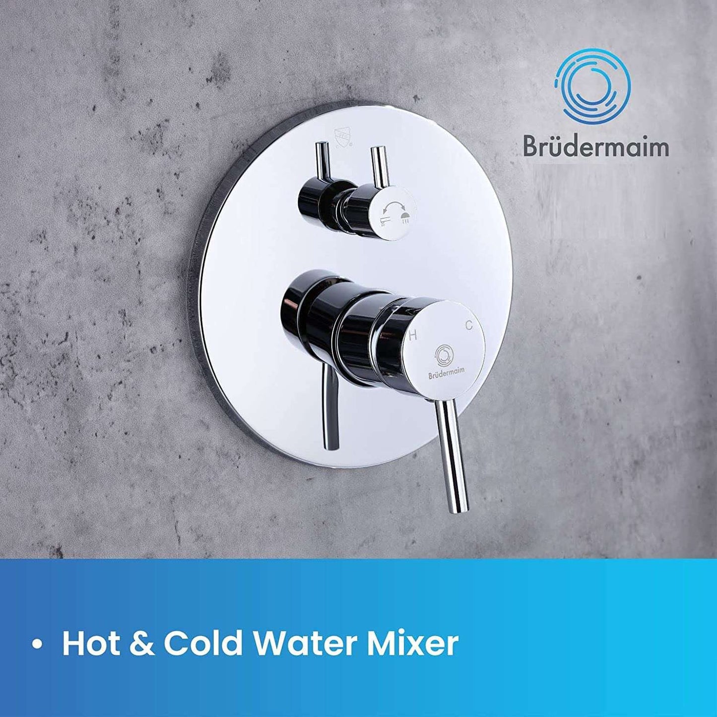 Single Handle Pressure Balance Shower System - BRÜDERMAIM Spülung- Chrome - Lead Free Brass - cUPC Certified - Ceramic Cartridge.