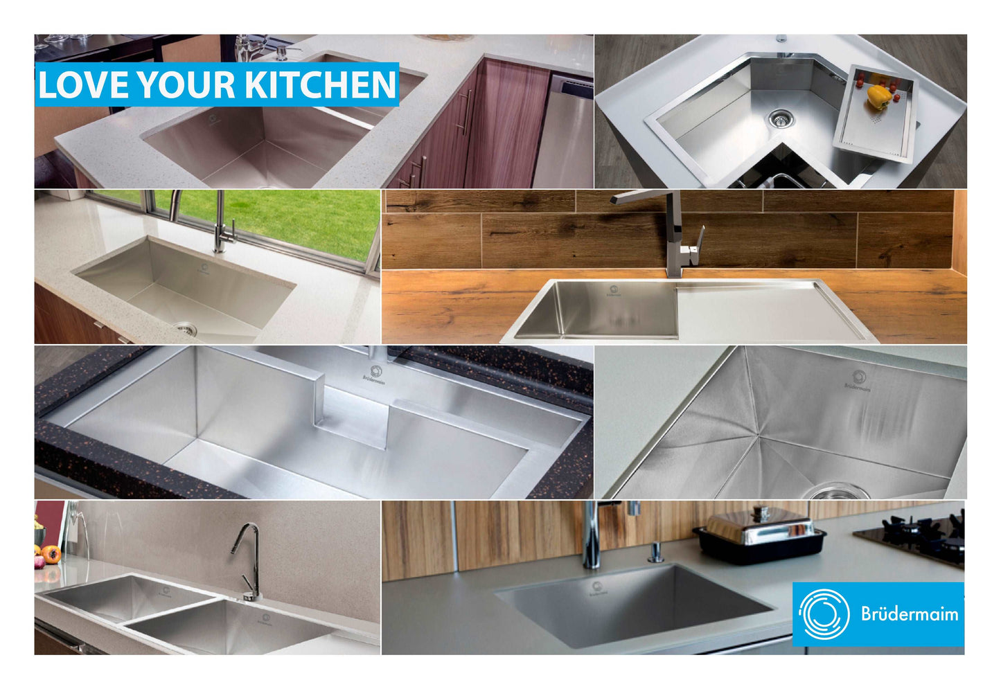 Kitchen Sink - Stainless Steel - BRUDERMAIM 30x18x9 Inch 16 gauge Handcrafted T304 Stainless Steel Undermount Kitchen Sink Zero Radius Single Bowl.