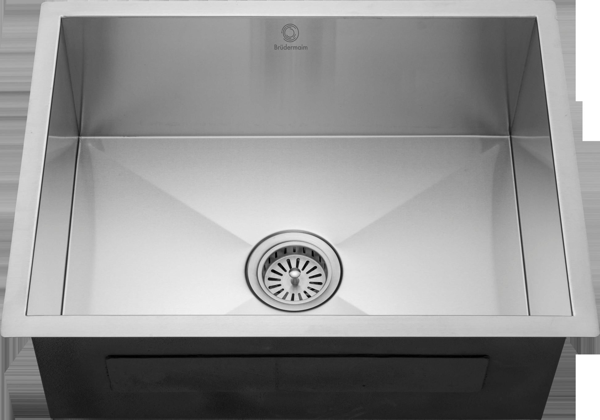 Kitchen Sink - Stainless Steel - BRUDERMAIM 24x18x9 Inch 16 gauge Handcrafted T304 Stainless Steel Undermount Kitchen Sink Zero Radius Single Bowl.