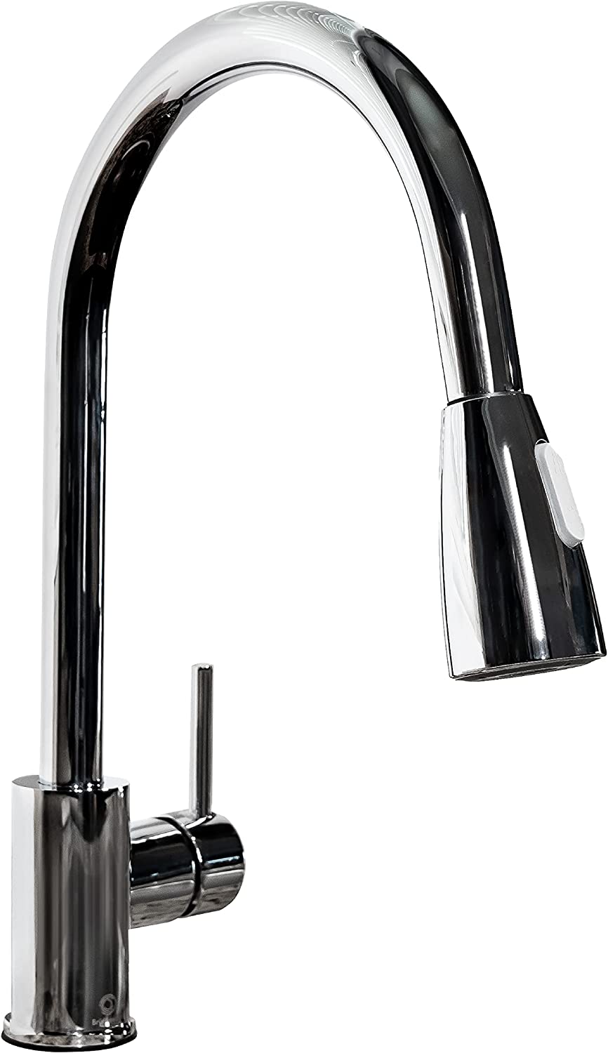 Pulldown Kitchen Faucet - BRÜDERMAIM Dahsnü  - Chrome - Lead Free Brass - cUPC Certified - Ceramic Cartridge.