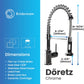 Pulldown Kitchen Faucet - BRÜDERMAIM Döretz - Chrome - Lead Free Brass - cUPC Certified - Ceramic Cartridge.