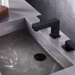 Three Holes Vessel Lavatory Faucet - BRÜDERMAIM Sëgen- Matte Black - Lead Free Brass - WaterSense and cUPC Certified - Ceramic Cartridge.