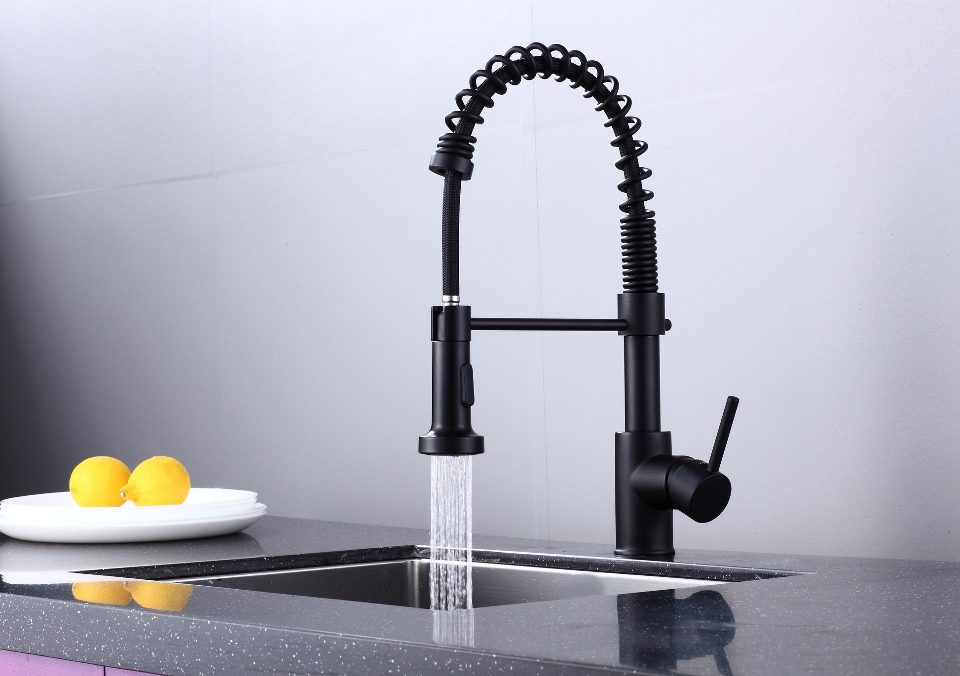 Pulldown Kitchen Faucet - BRÜDERMAIM Döretz - Matte Black - Lead Free Brass - cUPC Certified - Ceramic Cartridge.